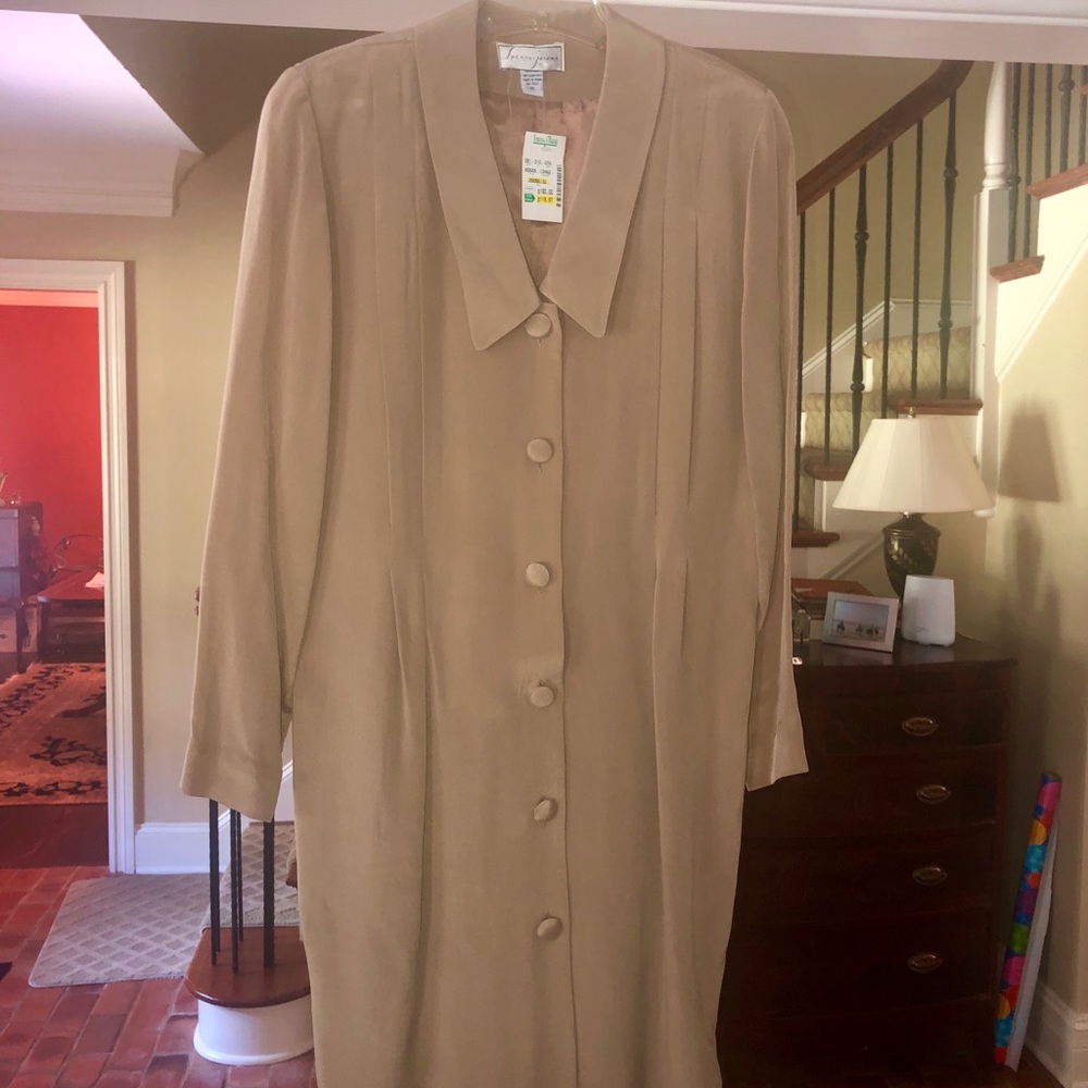 Silk Tan Trench Coat